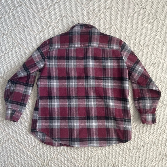 Coleman Thick Cotton Plaid Red Button Down Shirt XL Red - Picture 2 of 6